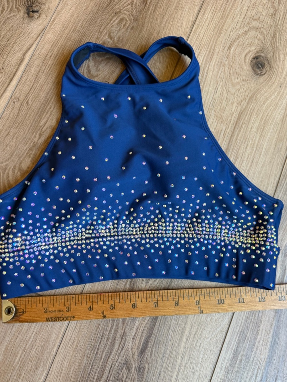 Rebel Athletic Navy Crystal Set - Adult Medium (AM) Short & Sports Bra - Picture 3 of 7